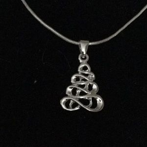 Sterling silver Christmas tree charm